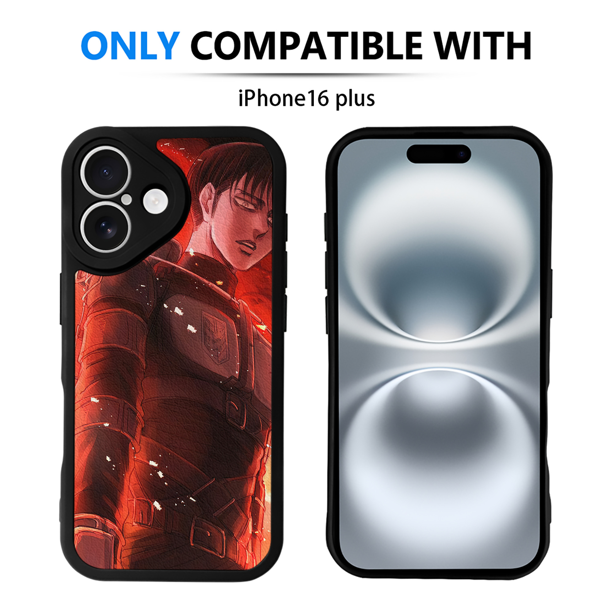 （画像用） 進撃の巨人 Attack on Titan 【iPhone 16シリーズ対応】シリコンスマホケース（レザー調） 材質：シリコン